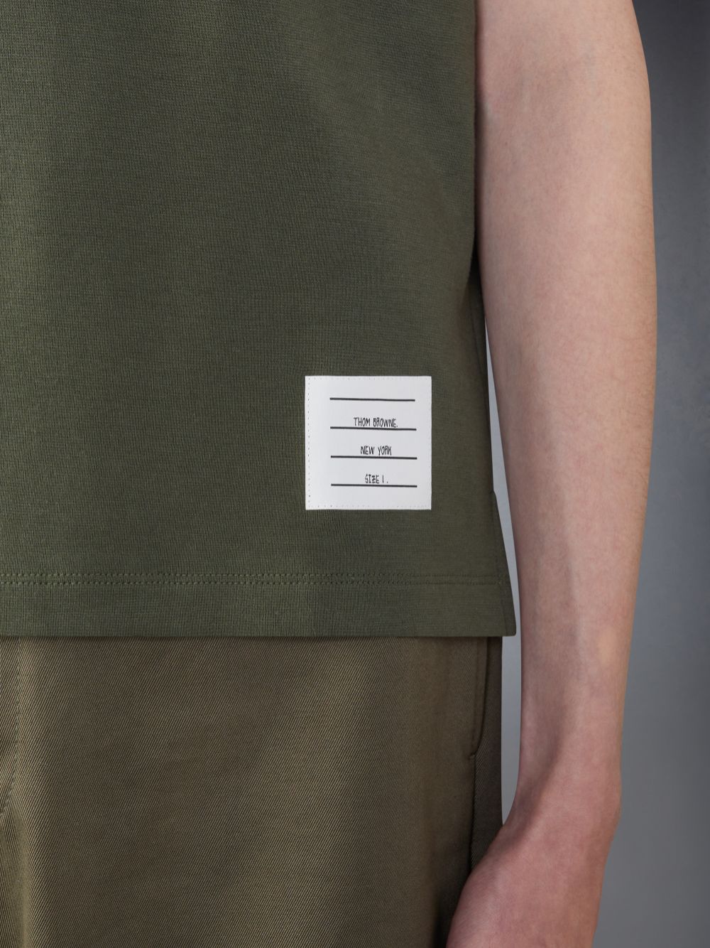 Camiseta Thom Browne Milano Cotton 4-Bar Hombre Verde | ASD07A27039