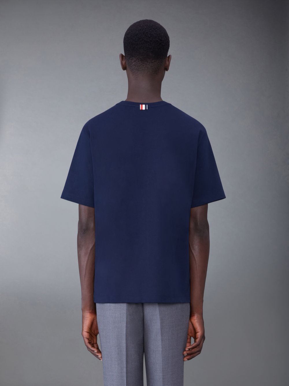 Camiseta Thom Browne Oversized Short Sleeve Pocket Hombre Azules | WMU89X24306