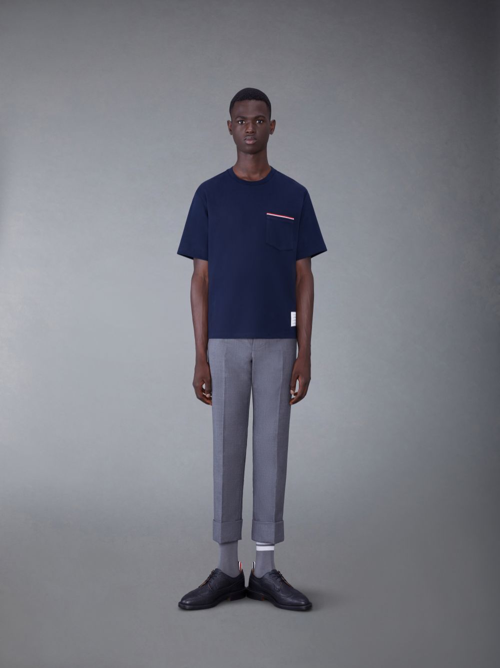 Camiseta Thom Browne Oversized Short Sleeve Pocket Hombre Azules | WMU89X24306