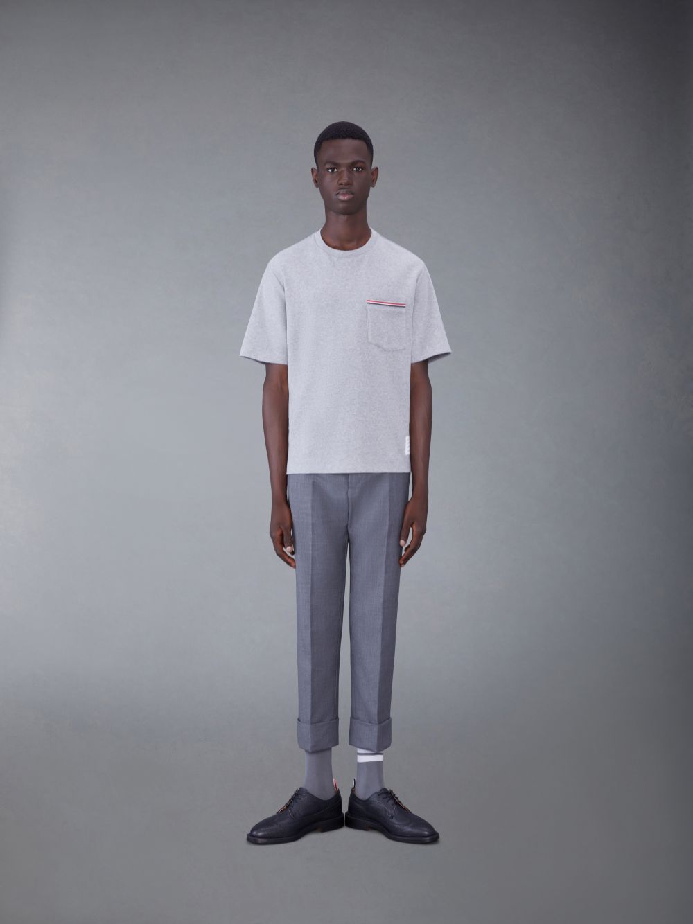 Camiseta Thom Browne Oversized Short Sleeve Pocket Hombre Gris | TLP91O93873