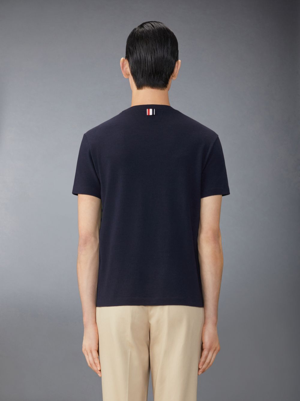 Camiseta Thom Browne Wool Jersey 4-Bar Hombre Azules | SBT92F38262