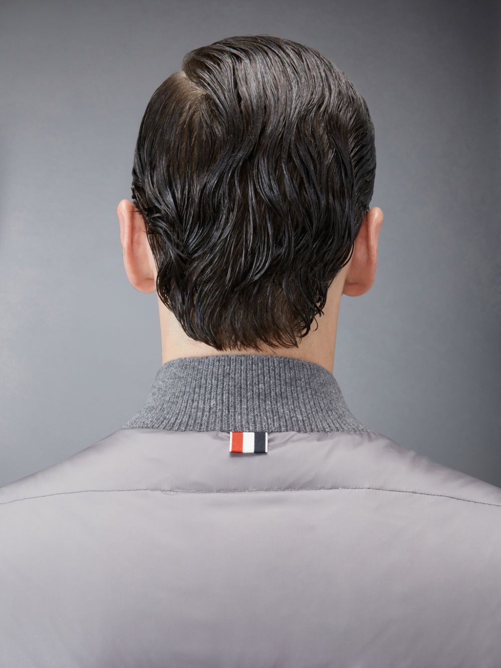 Chaleco Thom Browne Downfilled Nylon 4-Bar Hombre Gris | QRI08U92896
