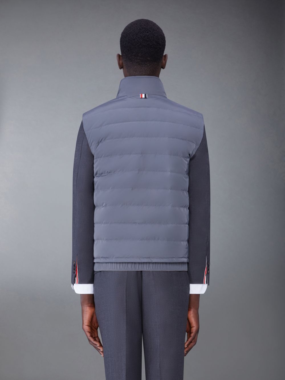 Chaleco Thom Browne Poly Twill 4-Bar Down Ski Hombre Gris | XOM12B72183