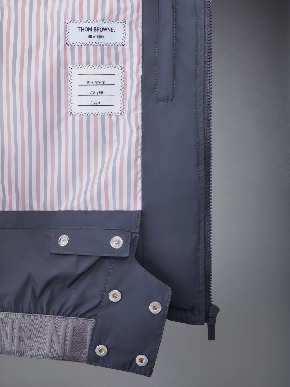 Chaleco Thom Browne Poly Twill 4-Bar Down Ski Hombre Gris | XOM12B72183