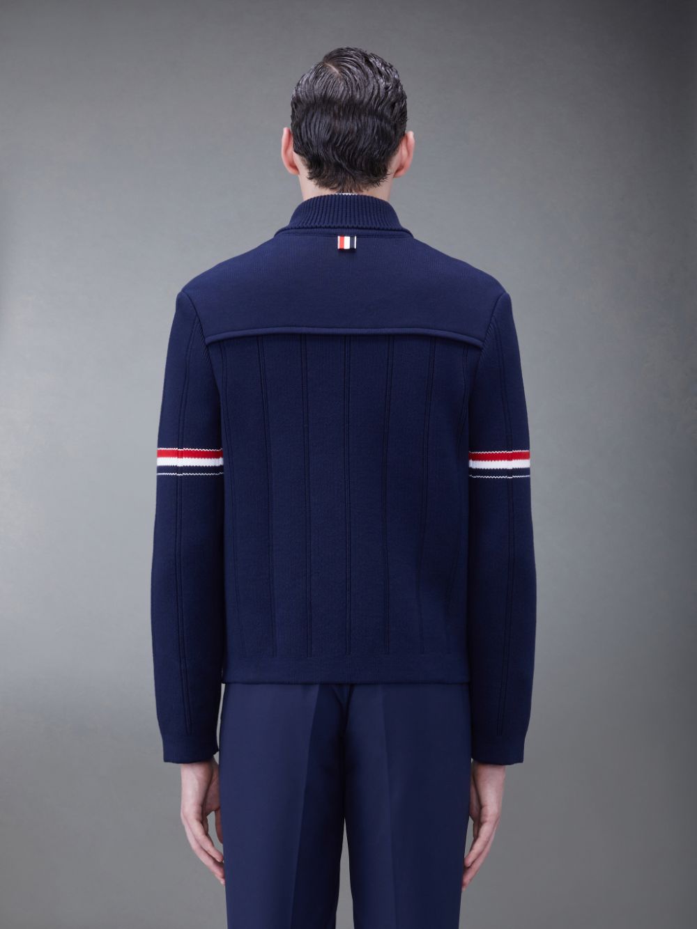 Chaquetas Thom Browne Double Face Cotton Cashmere Shawl Collar Hombre Azules | UVV89D53678