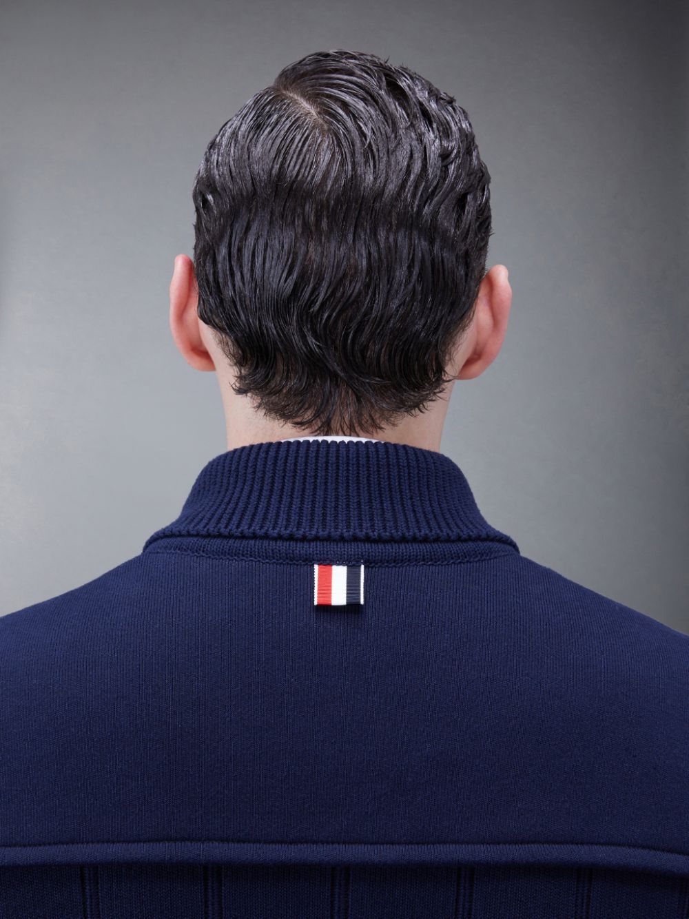 Chaquetas Thom Browne Double Face Cotton Cashmere Shawl Collar Hombre Azules | UVV89D53678