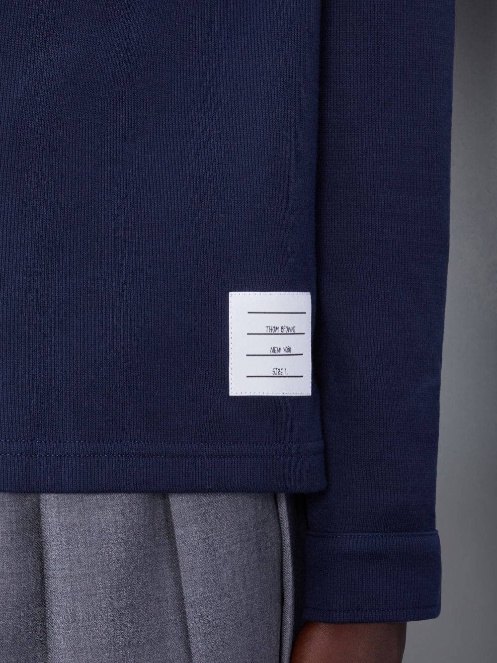 Chaquetas Thom Browne Double Face Cotton Knit 4-Bar Button Down Shirt Hombre Azul Marino | XBU47C73918