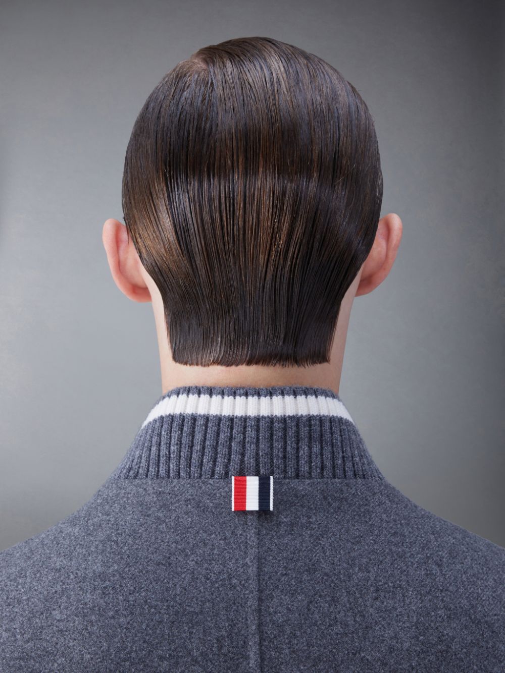 Chaquetas Thom Browne Melton 4-Bar Blouson Hombre Gris | BGR38M57093