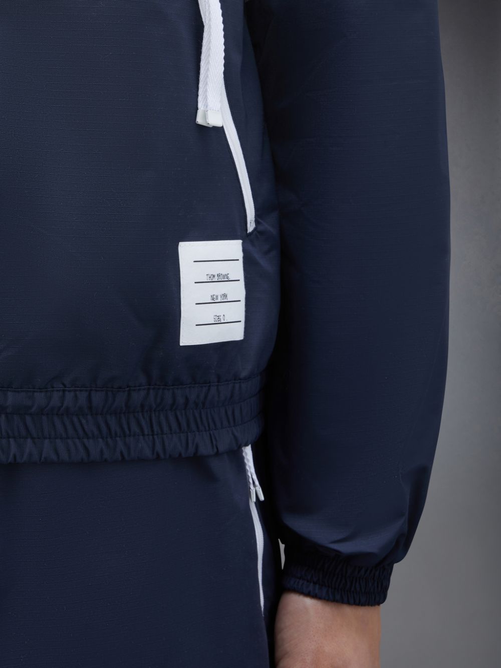 Chaquetas Thom Browne Ripstop Mesh 4-Bar Hooded Hombre Azules | NYZ24D80589