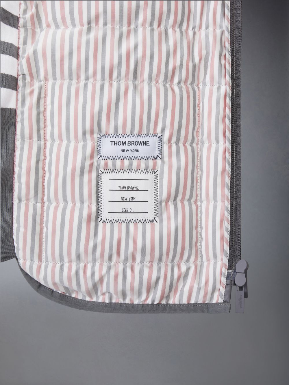 Chaquetas Thom Browne Ultra Light Nylon Down Hooded Hombre Gris | JBE19Z95121