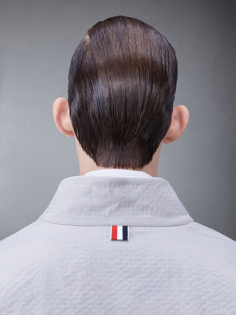 Chaquetas Thom Browne Ultralight Ripstop 4-Bar Funnel Neck Hombre Gris | DGM96N29754