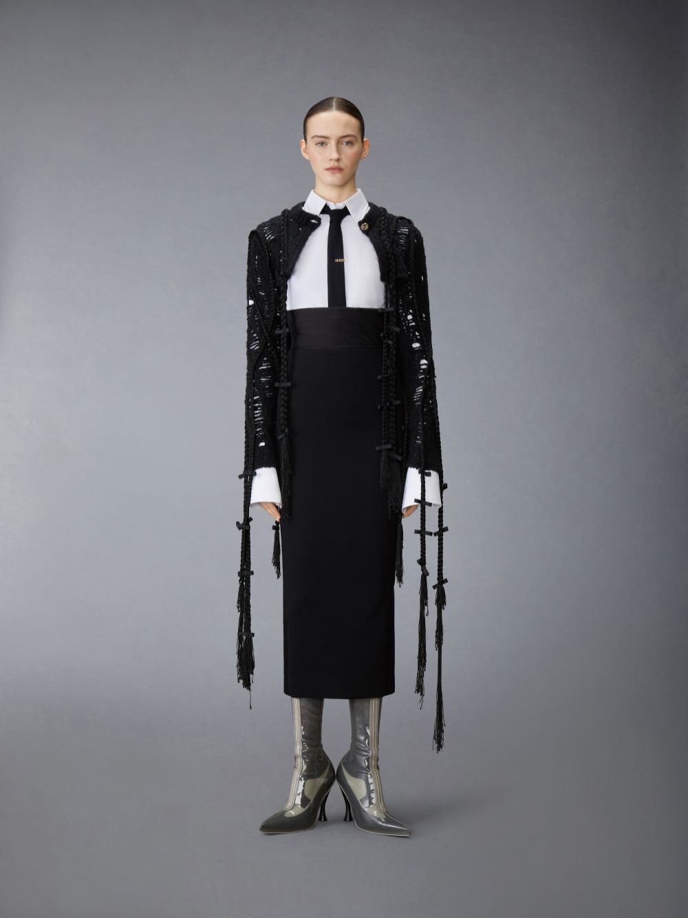 Corsé Thom Browne Silk Faille Cummerbund Corset Mujer Negras | YLB91P26073