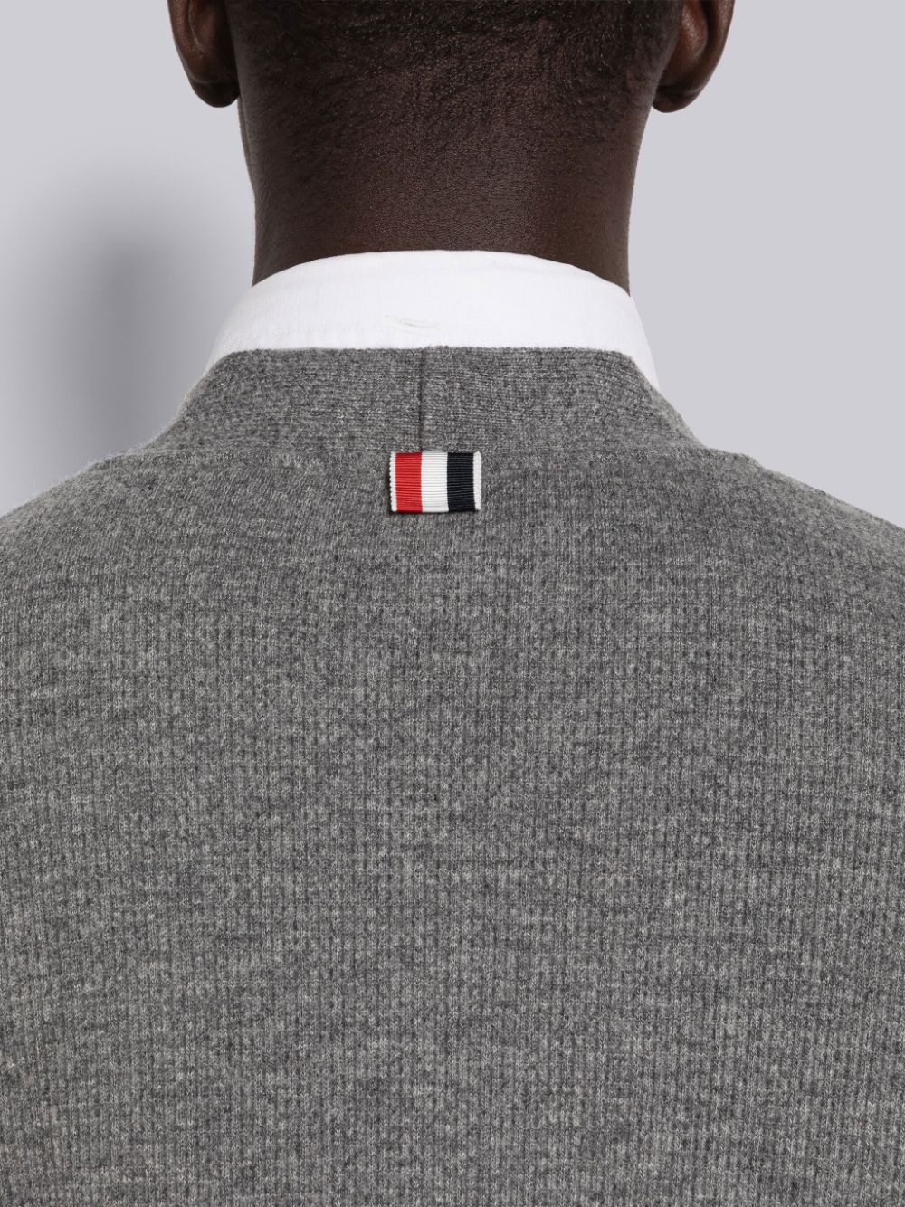 Cárdigan Thom Browne Cashmere Waffle Hombre Gris | RIT39L53454