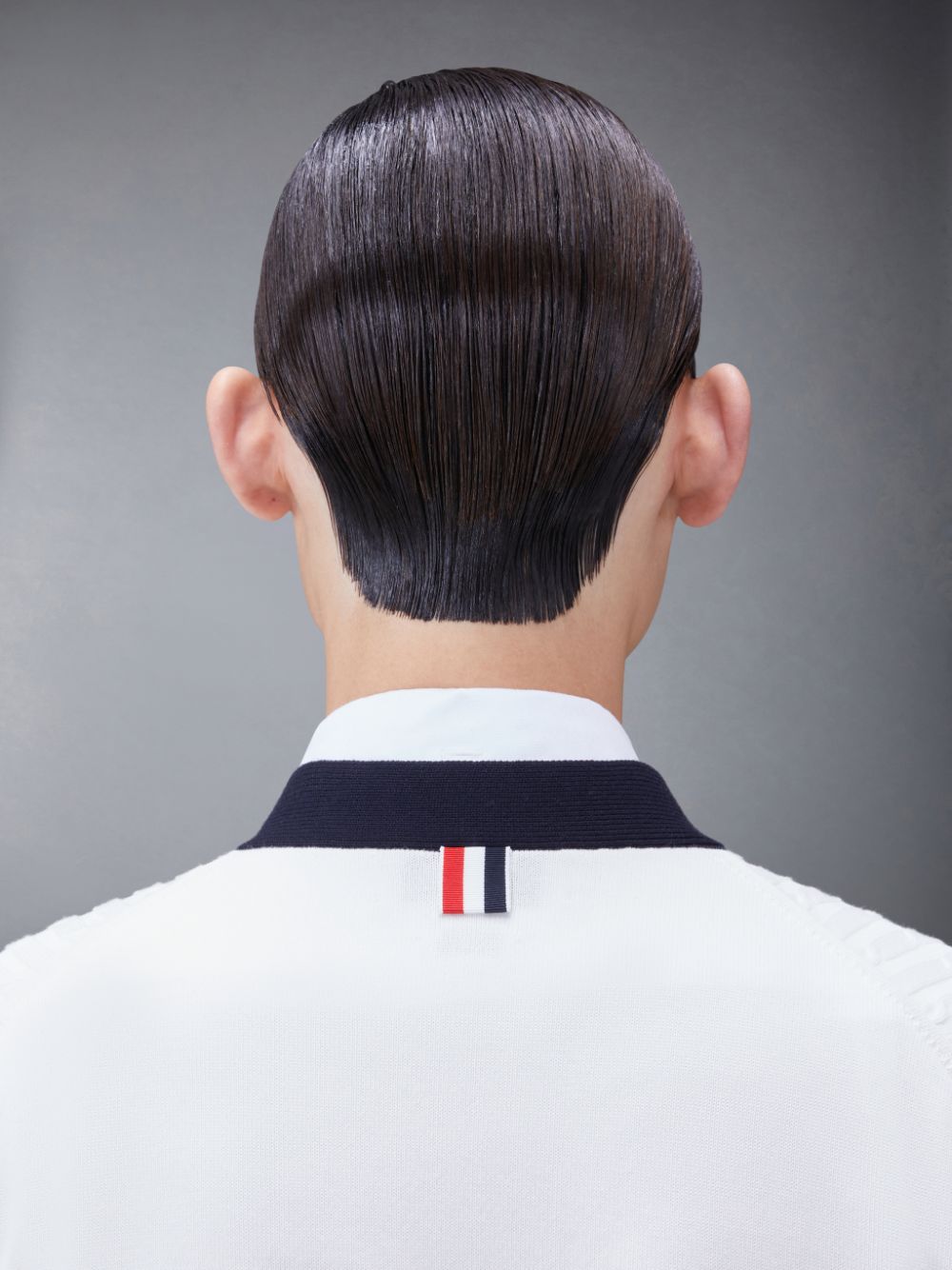Cárdigan Thom Browne Cotton 4-Bar V-Neck Cable Hombre Blancas | IFB56J30791