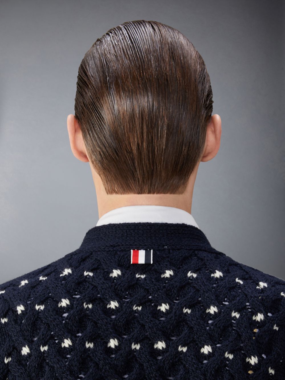 Cárdigan Thom Browne Donegal Cable Classic Hombre Azules | MVU76J10137