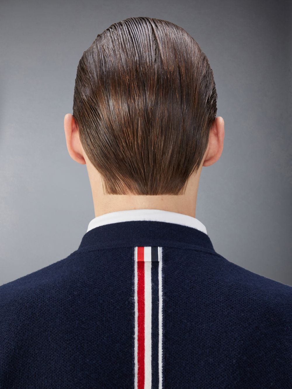 Cárdigan Thom Browne Merino Wool Washed Pique Hombre Azules | HHE36G35225