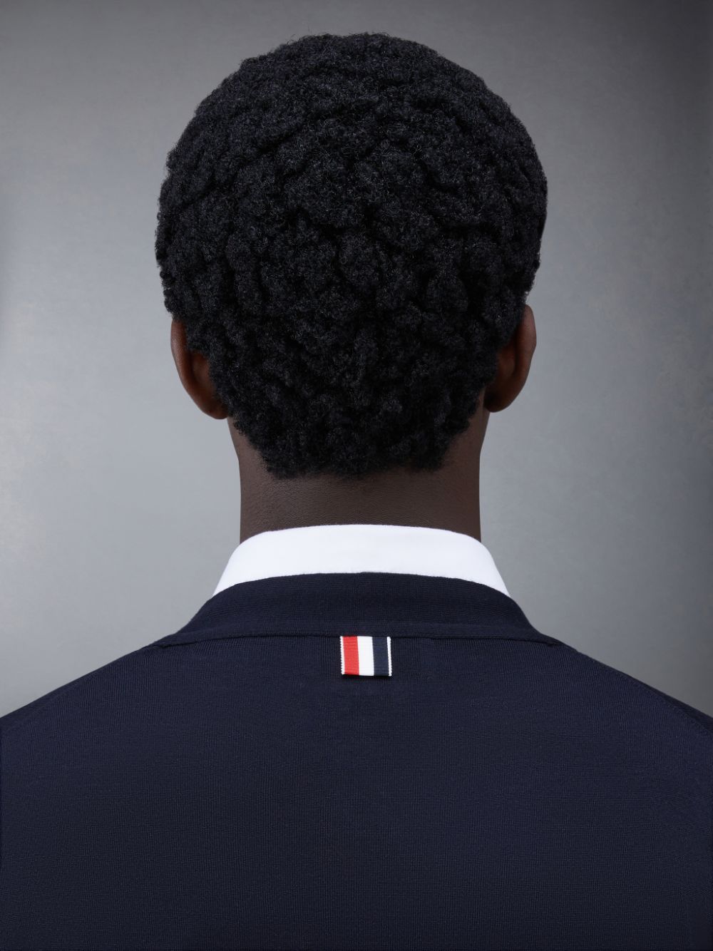 Cárdigan Thom Browne Wool 4-Bar V-Neck Hombre Azules | FJI61U91002