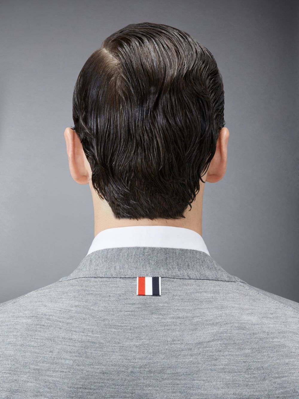Cárdigan Thom Browne Wool Classic V-Neck Hombre Gris | BKW13L43110