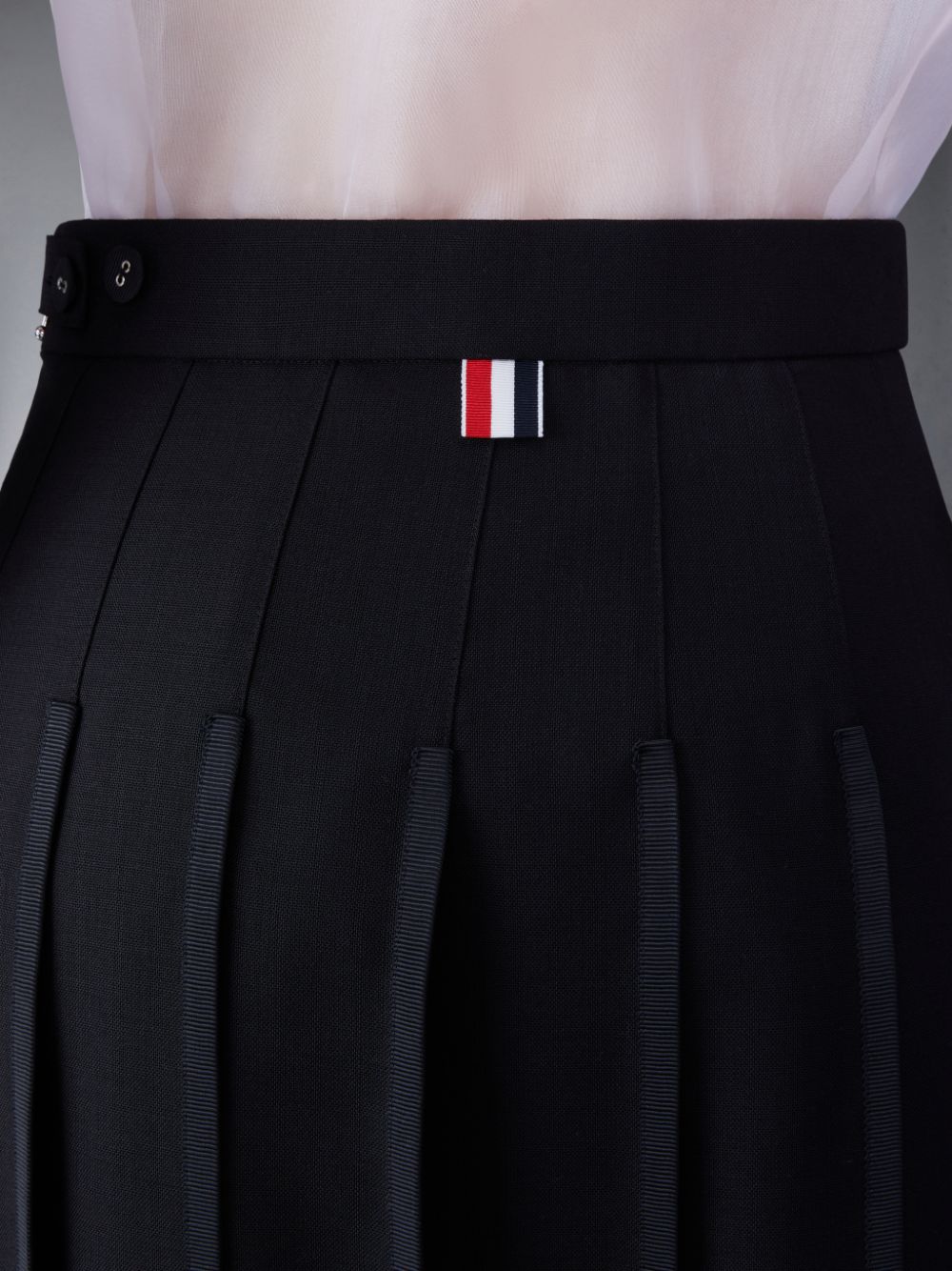 Falda Thom Browne Classic Tipping Pleated Mujer Negras | ZKF16W06857