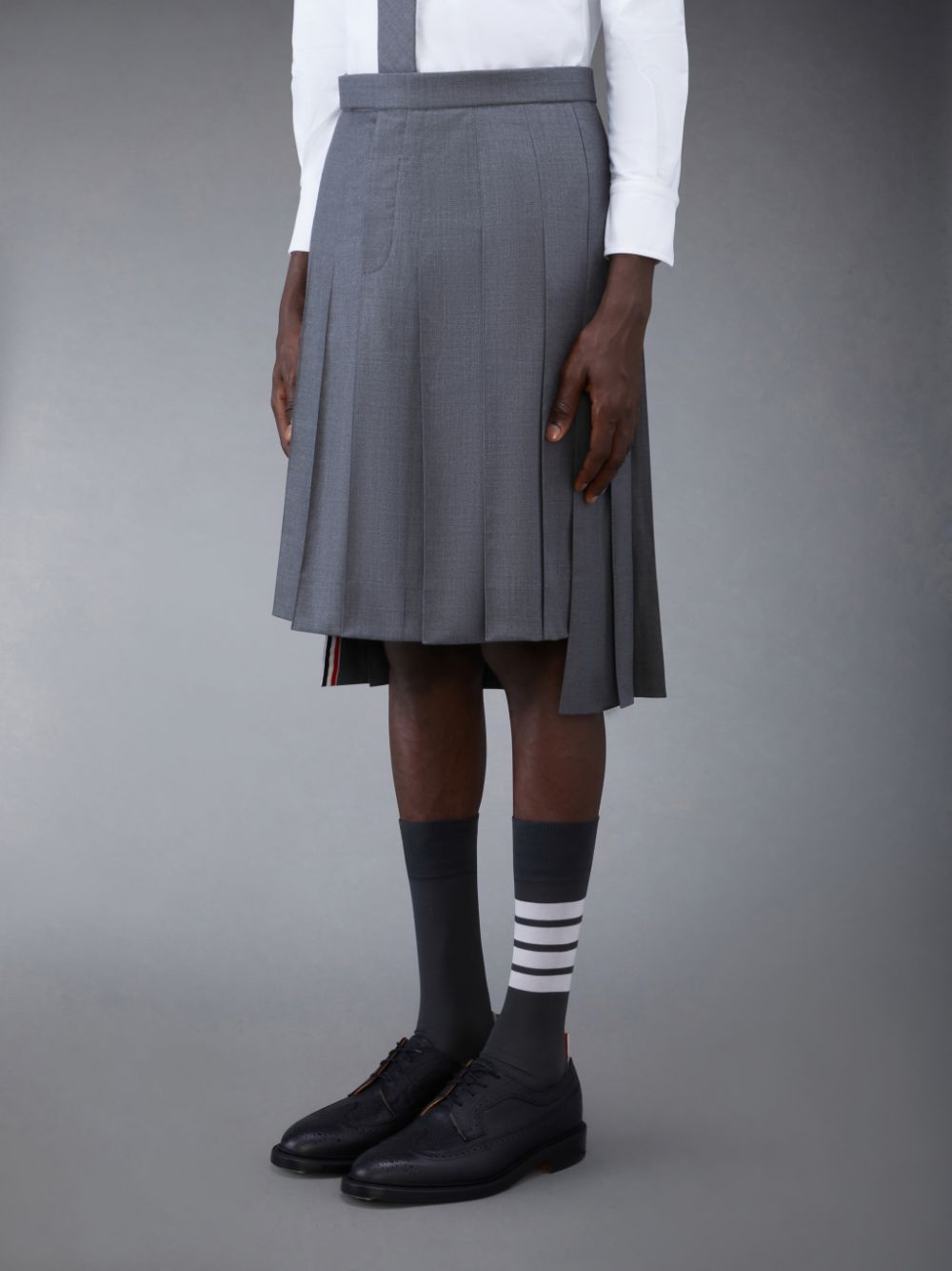 Falda Thom Browne Classic Twill Pleated Hombre Gris | QGL05O02053