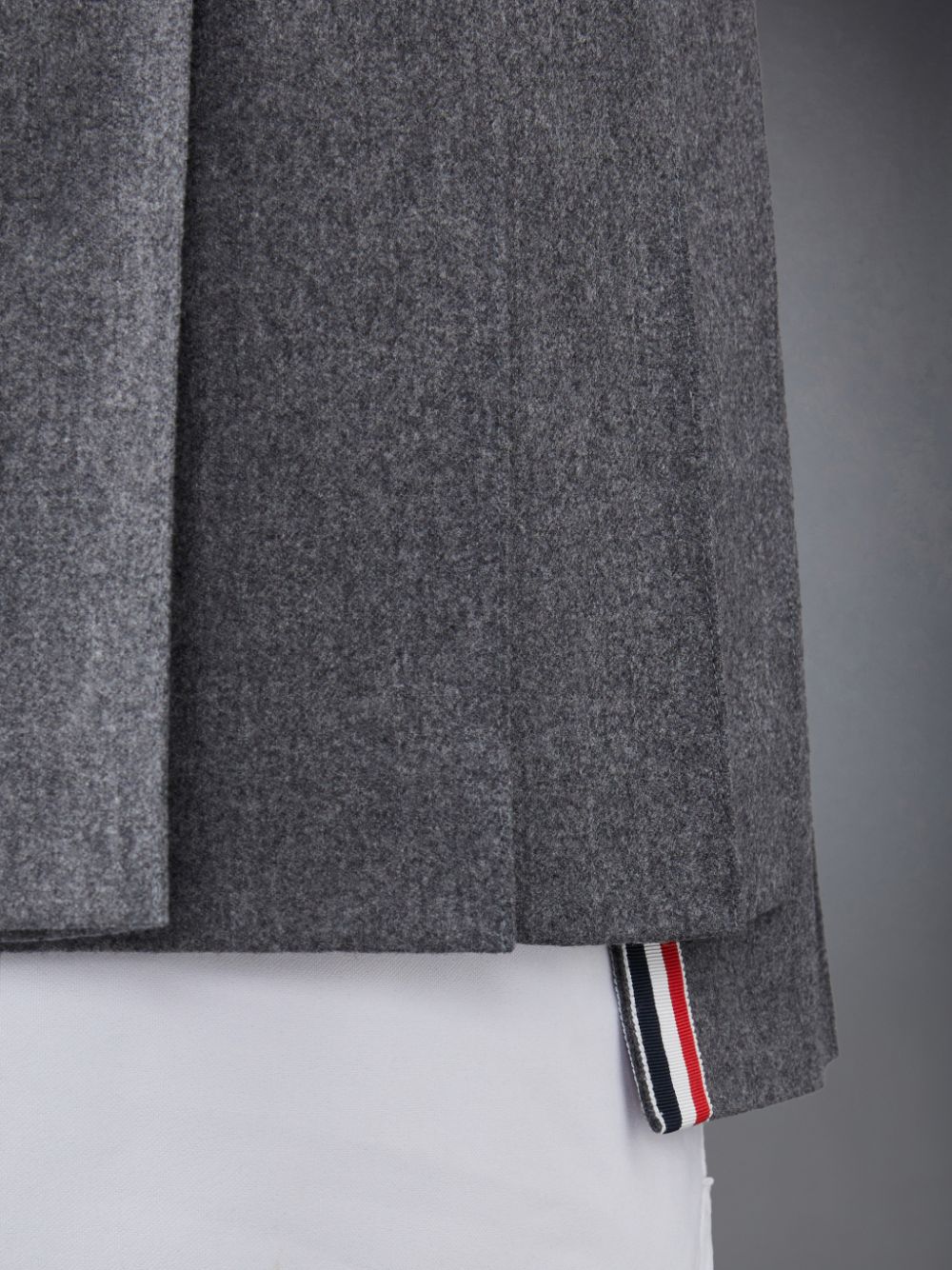 Falda Thom Browne Flannel 4-Bar Pleated Mini Mujer Gris | GUF88O07514