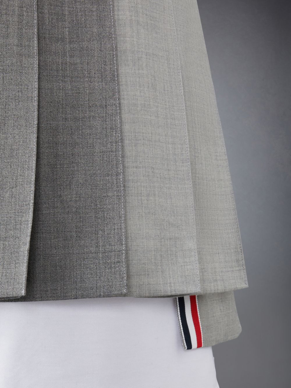 Falda Thom Browne Funmix Wool Fresco Pleated Mini Mujer Gris | LLM77M75449