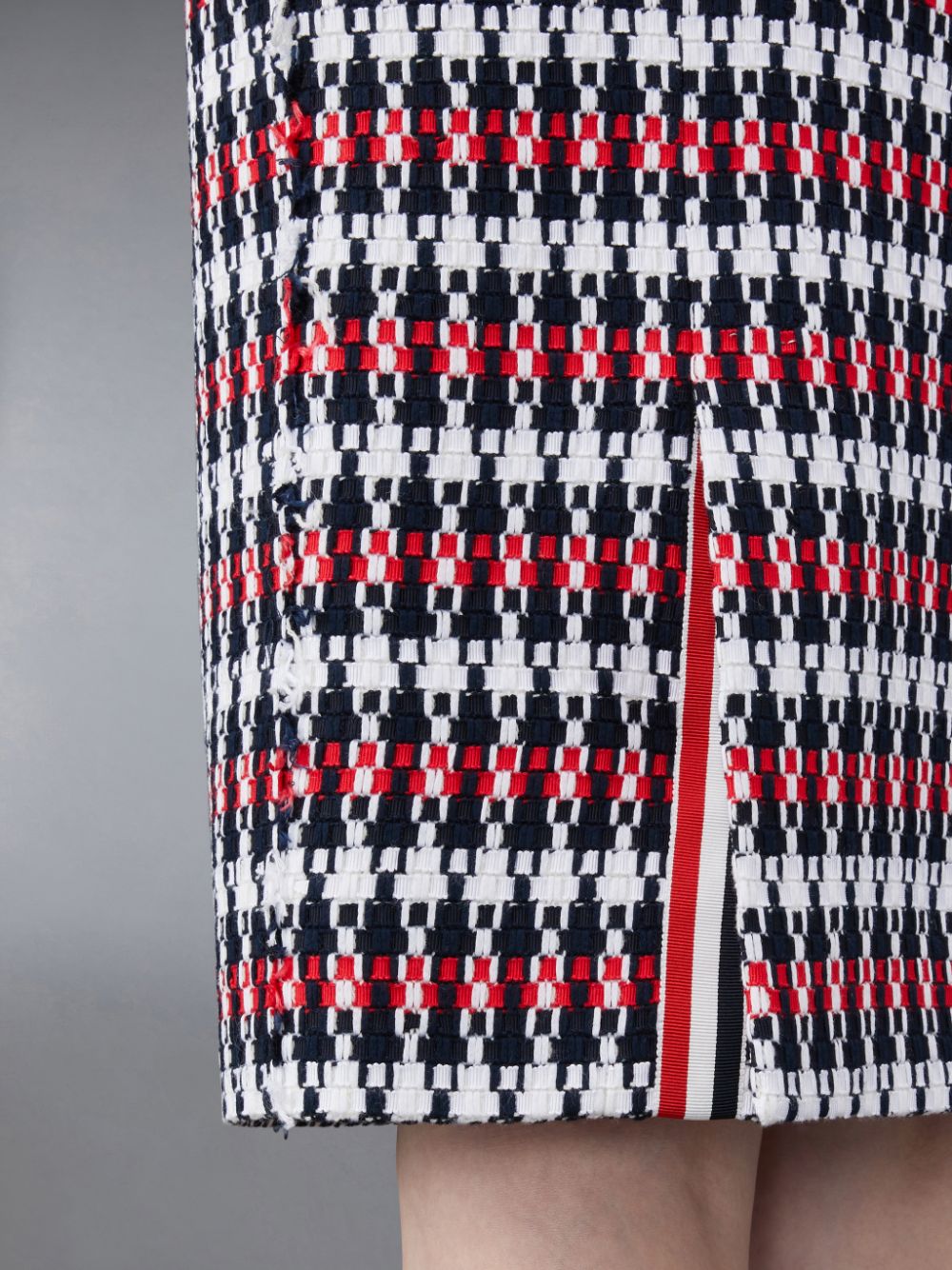 Falda Thom Browne GROSGRAIN TWEED LOW WAIST Mujer Rojas | FQW25J28277