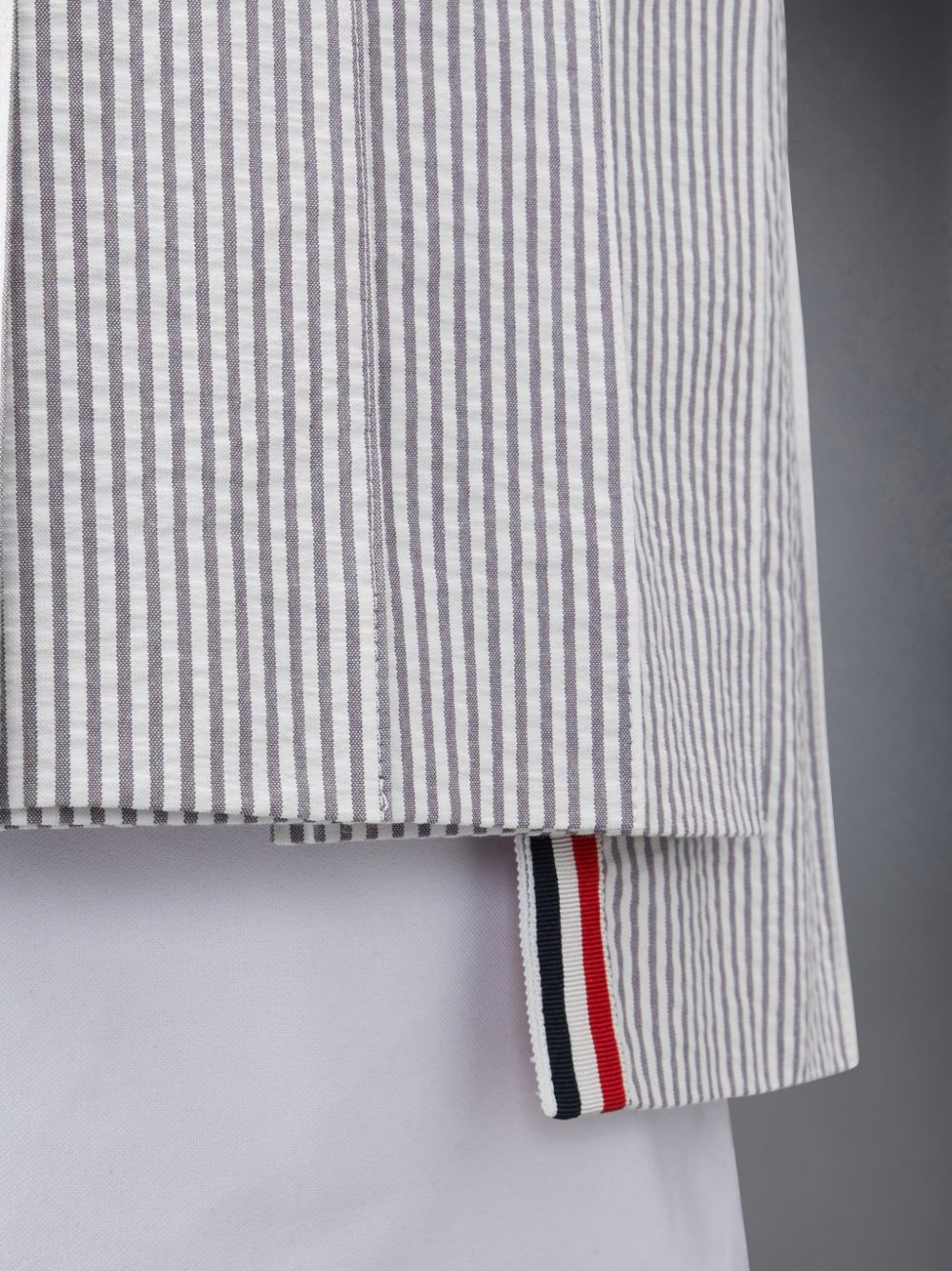 Falda Thom Browne Seersucker Pleated Mini Mujer Gris | DLI31W50934
