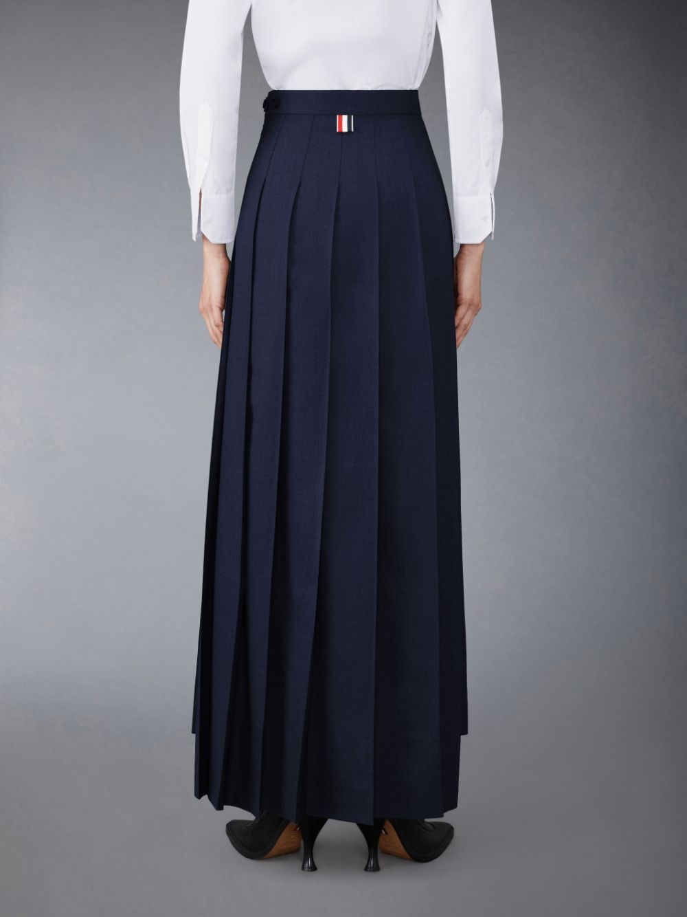 Falda Thom Browne Twill Pleated Long Mujer Azules | RVL69N42166