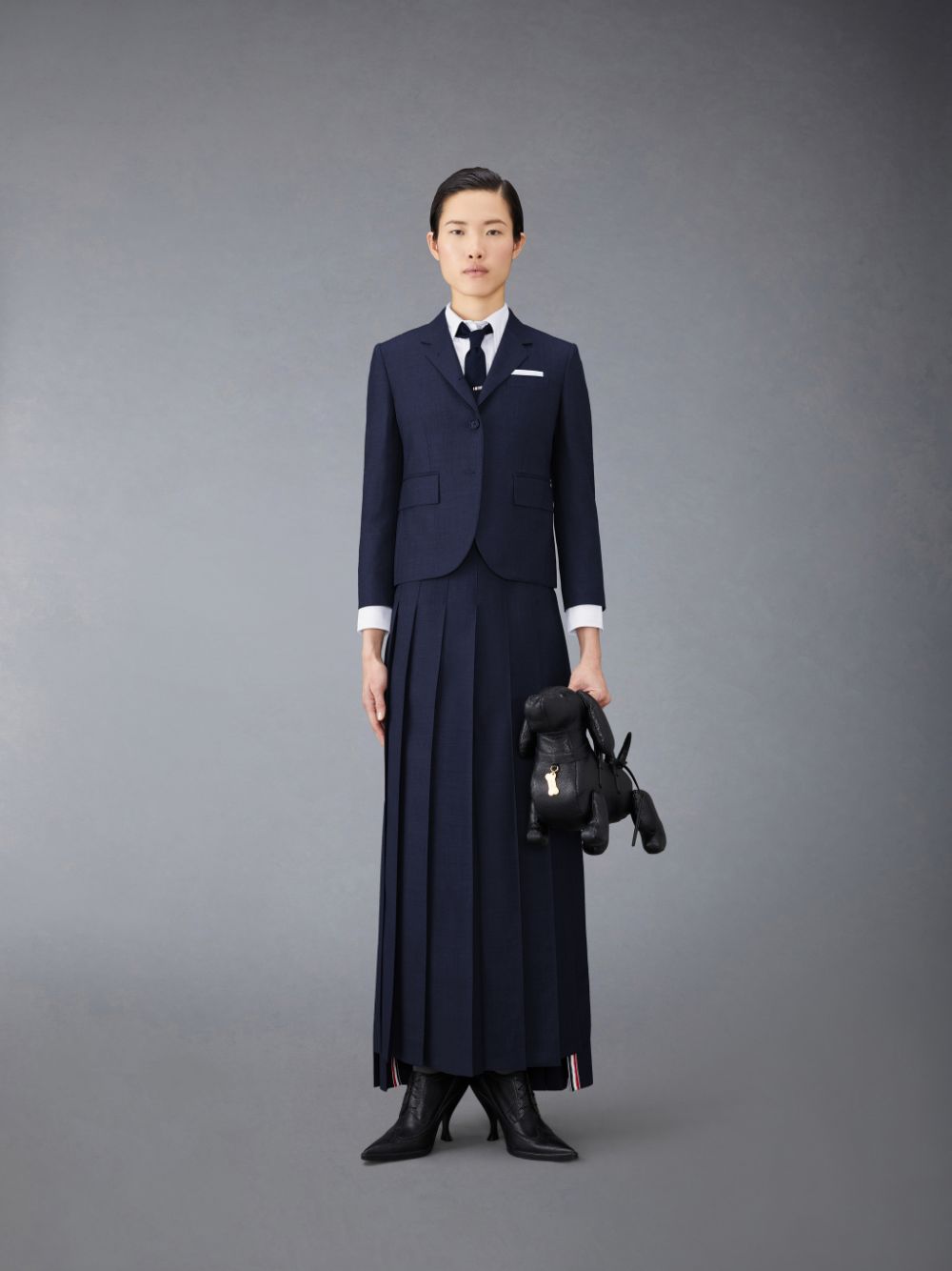 Falda Thom Browne Twill Pleated Long Mujer Azules | RVL69N42166