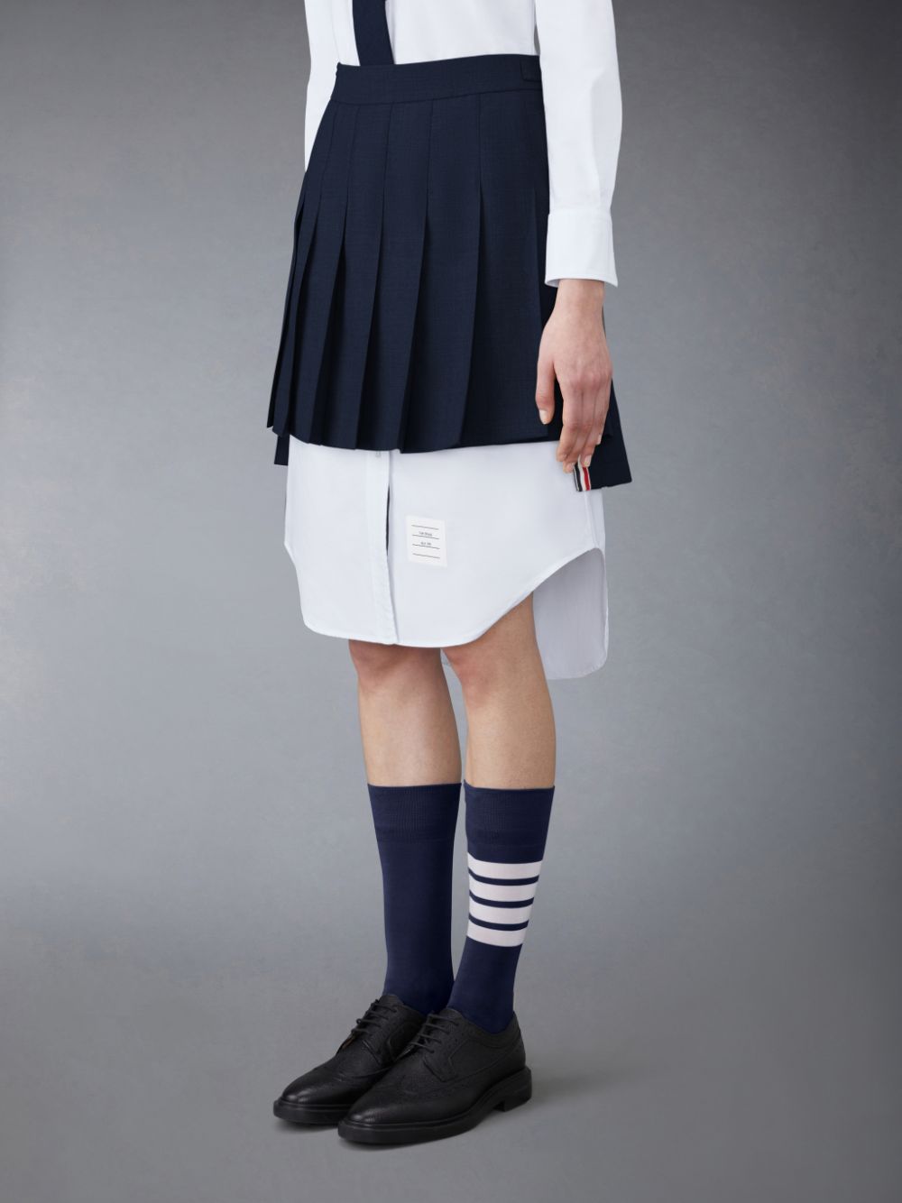 Falda Thom Browne Twill Pleated Mini Mujer Azules | JGV81Z64862