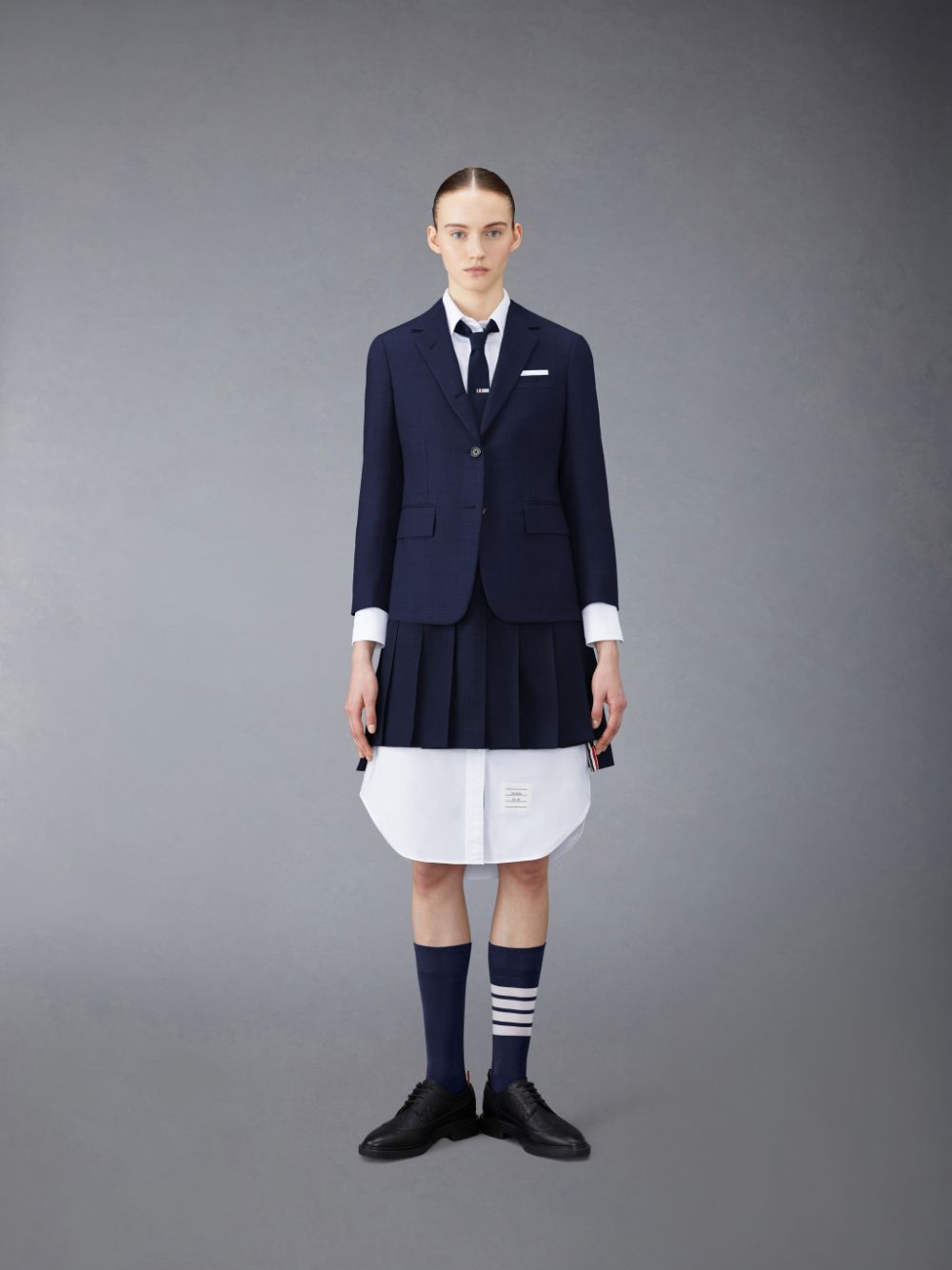 Falda Thom Browne Twill Pleated Mini Mujer Azules | JGV81Z64862