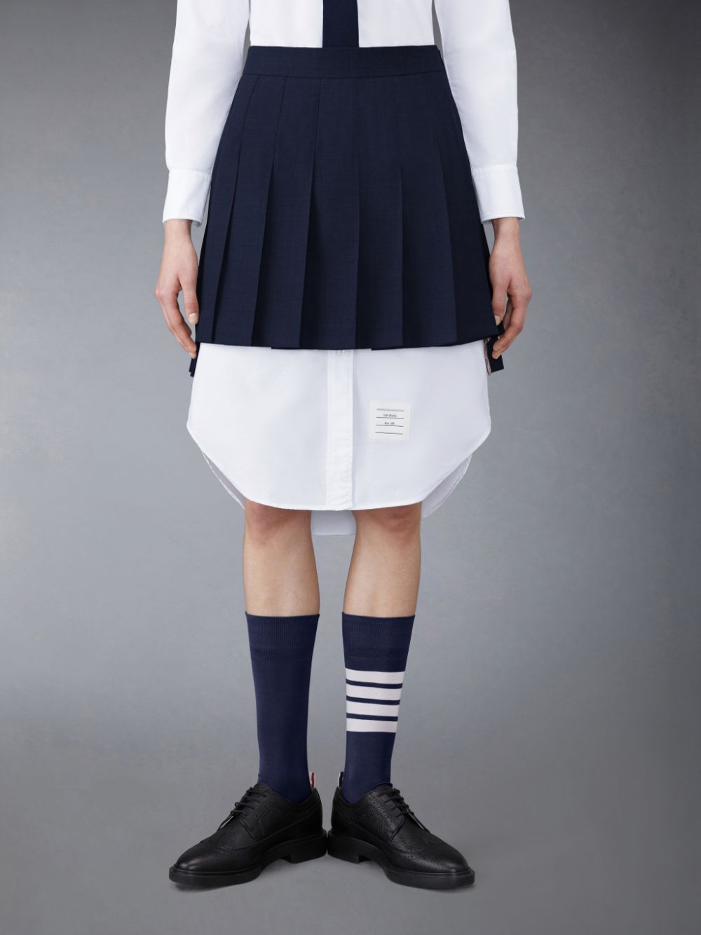 Falda Thom Browne Twill Pleated Mini Mujer Azules | JGV81Z64862