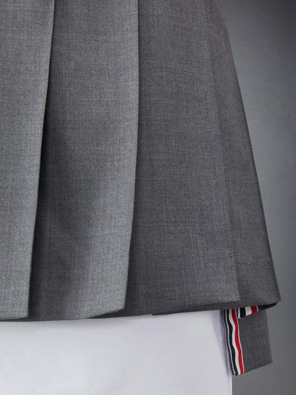 Falda Thom Browne Twill Pleated Mini Mujer Gris | DVC36Y49118