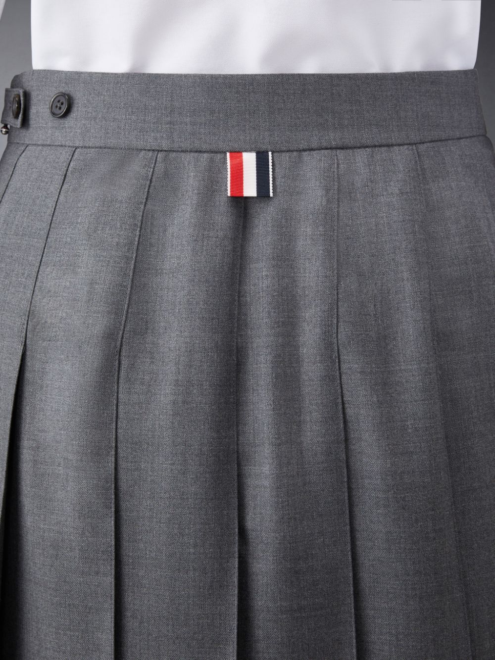 Falda Thom Browne Twill Pleated Mini Mujer Gris | DVC36Y49118