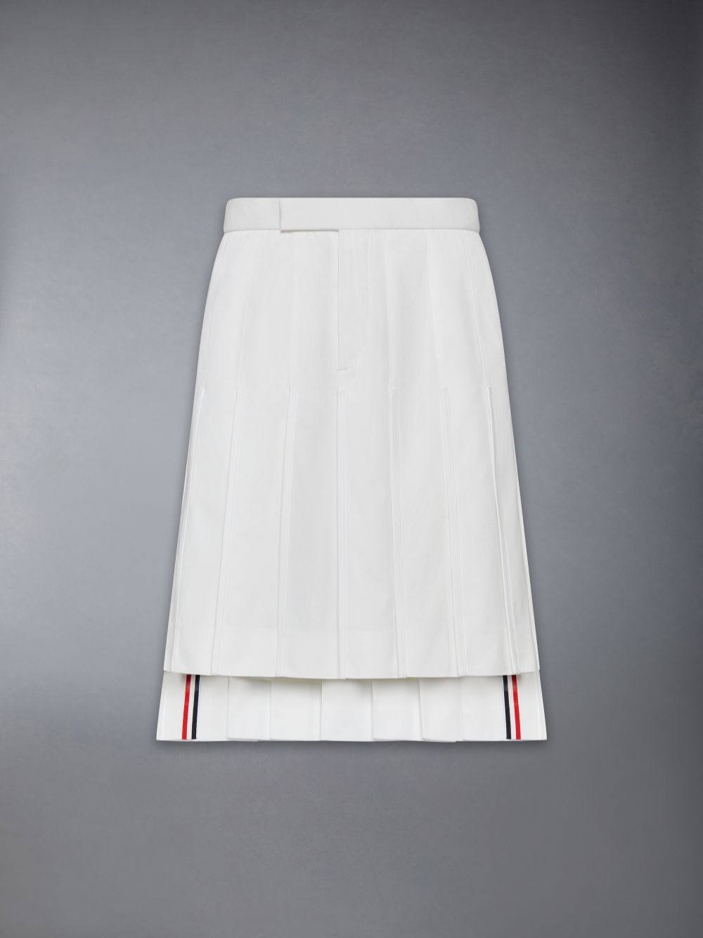 Falda Thom Browne Typewriter Self Tipping Midi Classic Pleated Hombre Blancas | TTB92V71367