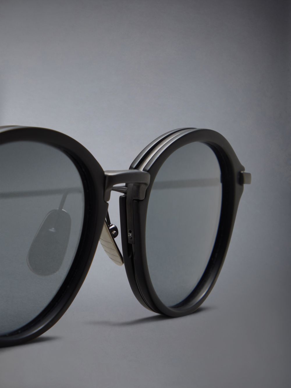 Gafas de Sol Thom Browne Acetate And Titanium Round Hombre Negras | QOM93M21006