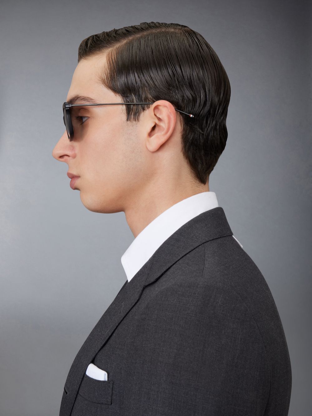 Gafas de Sol Thom Browne Acetate And Titanium Rectangular Mujer Negras | NKQ25K03128