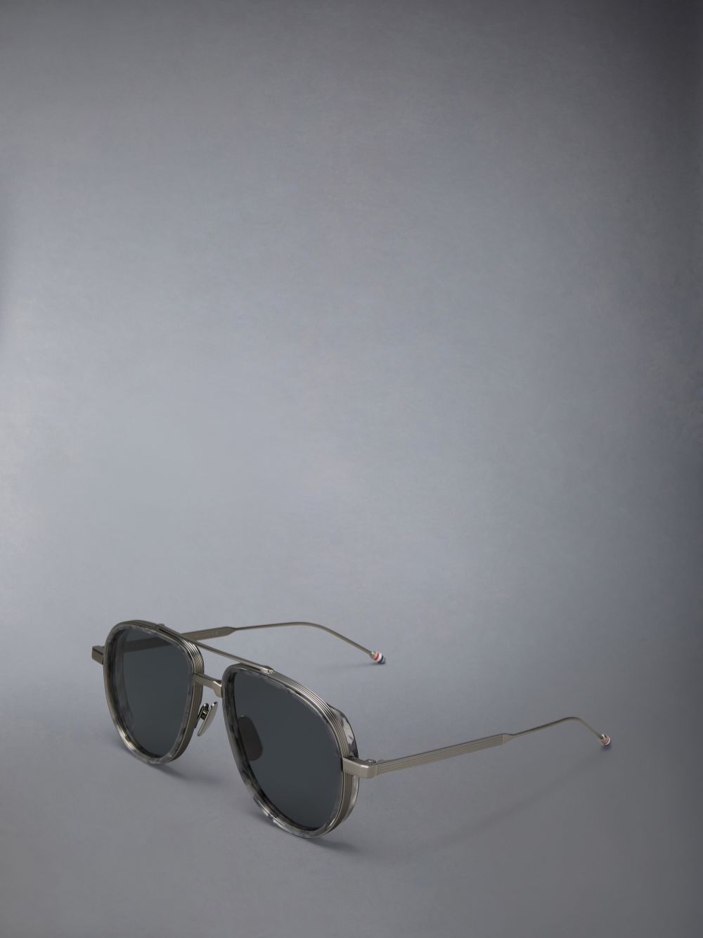 Gafas de Sol Thom Browne Acetate And Titanium Aviator Hombre Gris | JCD05G35828