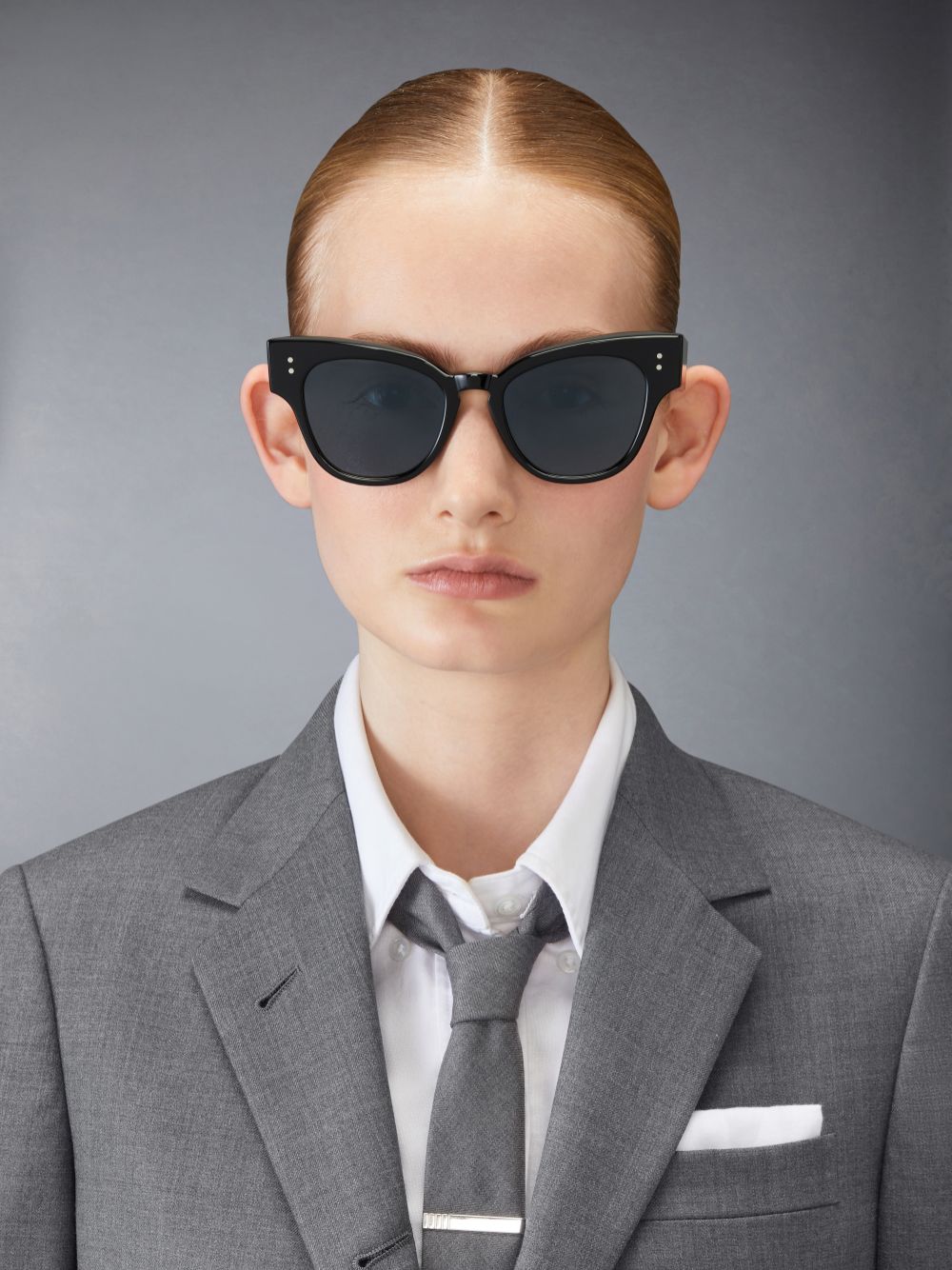 Gafas de Sol Thom Browne Acetate Cateye Mujer Negras | PKD24Q91879
