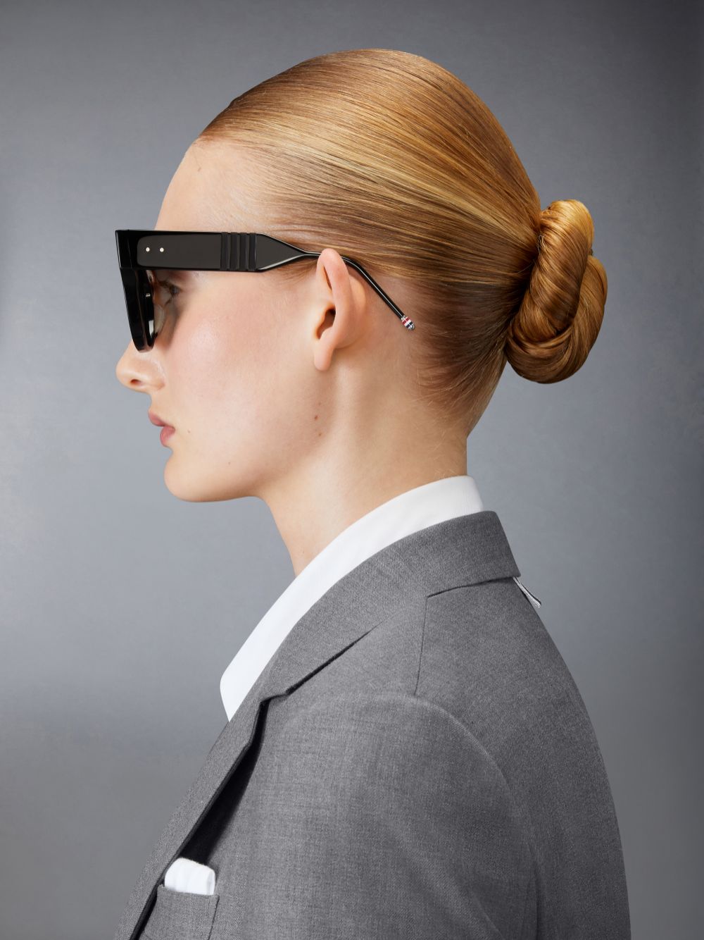 Gafas de Sol Thom Browne Acetate Cateye Mujer Negras | PKD24Q91879