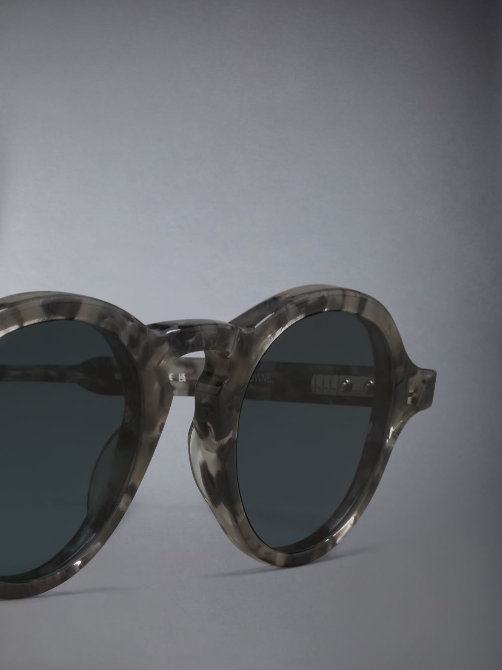 Gafas de Sol Thom Browne Acetate Round Mujer Gris | VJA40I11827
