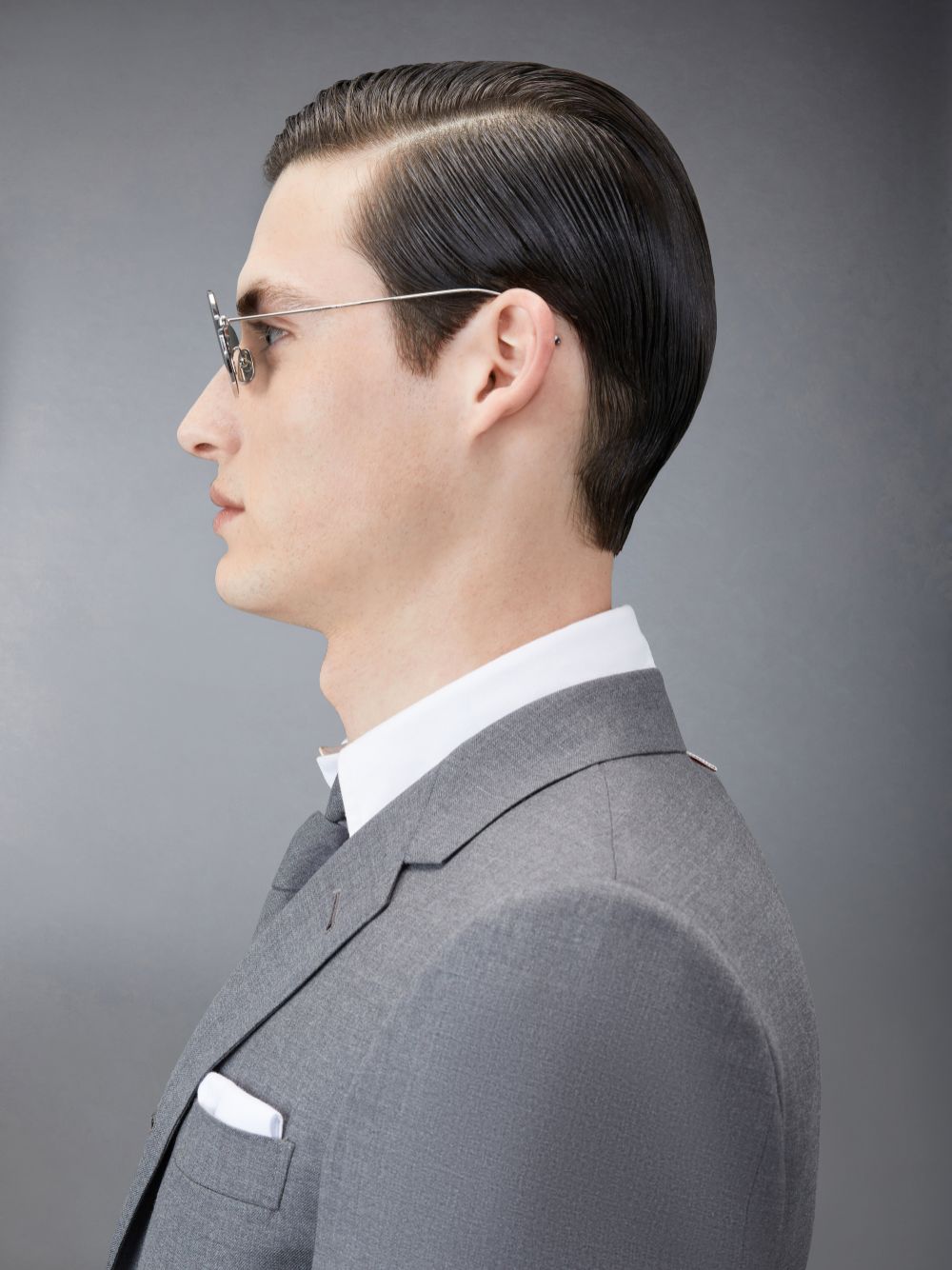 Gafas de Sol Thom Browne Titanium Square Hombre Plateadas | TPW56P27706
