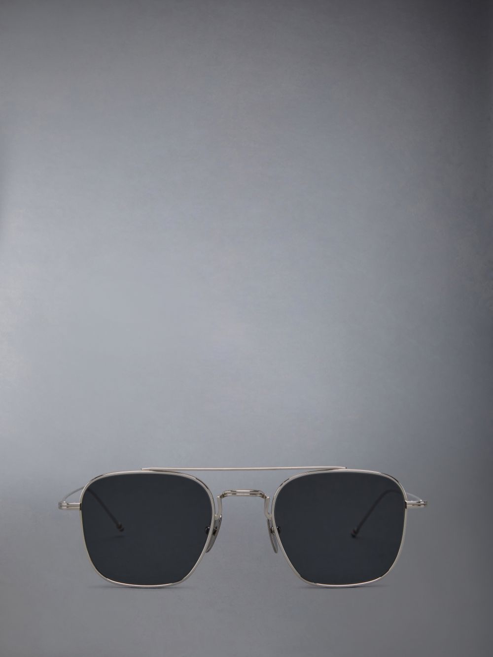 Gafas de Sol Thom Browne Titanium Squared Aviator Hombre Gris | EXZ10G96379