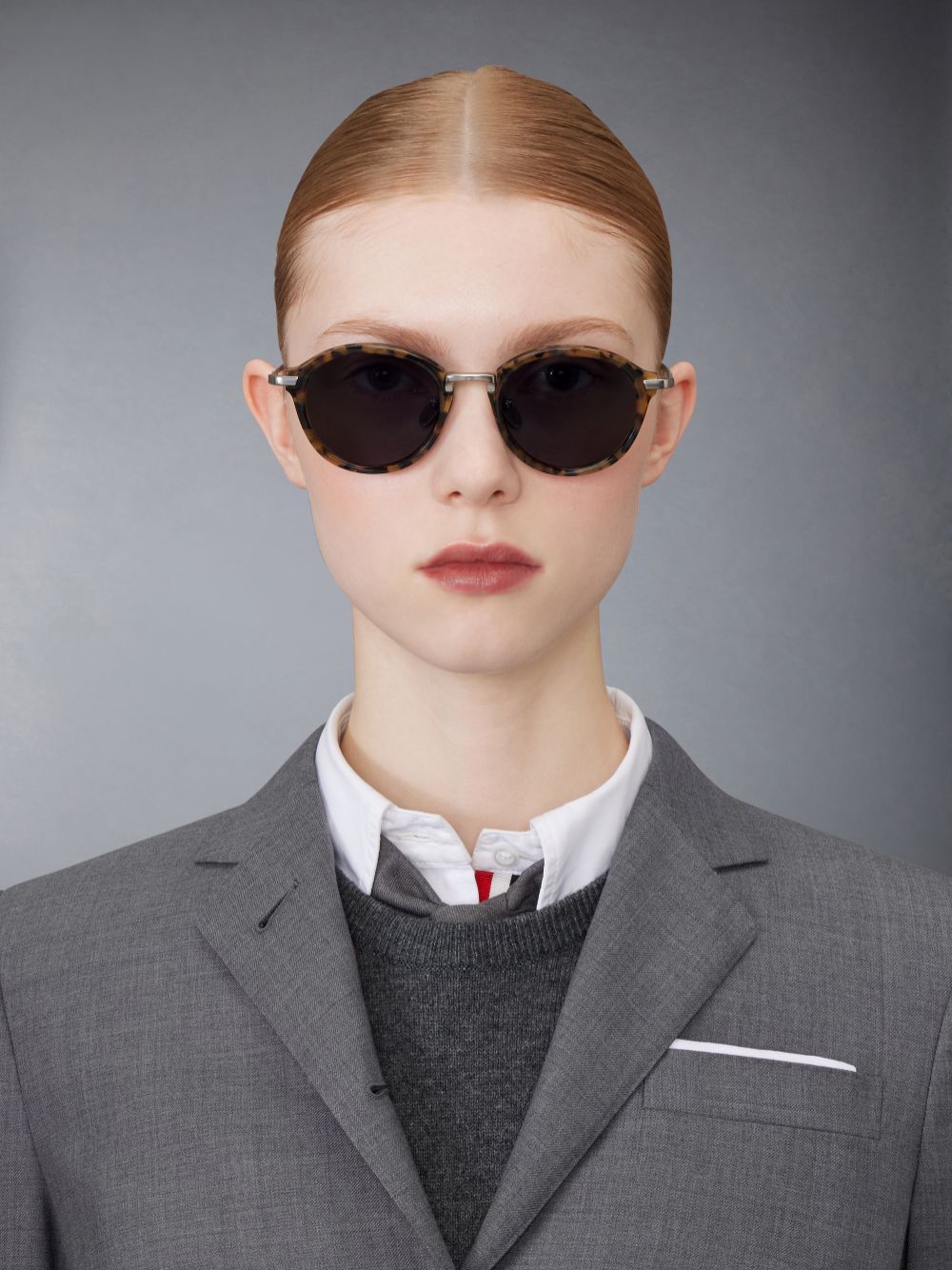 Gafas de Sol Thom Browne Tortoise Acetate And Titanium Round Mujer Marrones | ZAC15S12615