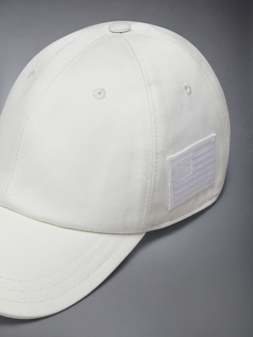 Gorras Thom Browne Cotton Twill Flag Patch Classic Baseball Hombre Blancas | HMH79U99593