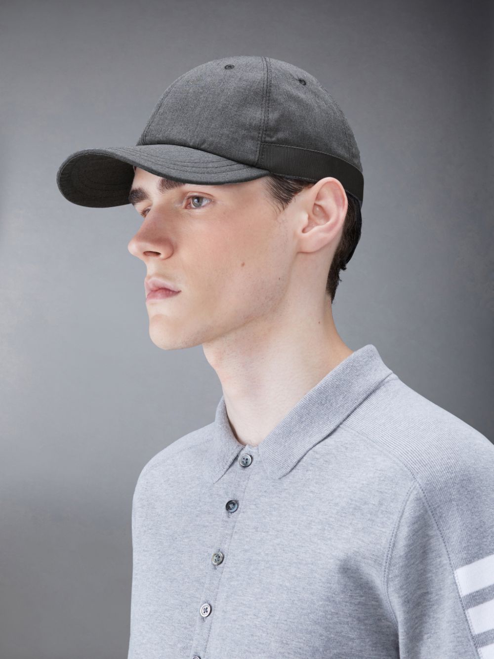 Gorras Thom Browne Typewriter Cloth Classic Baseball Mujer Gris | RRZ54M05970