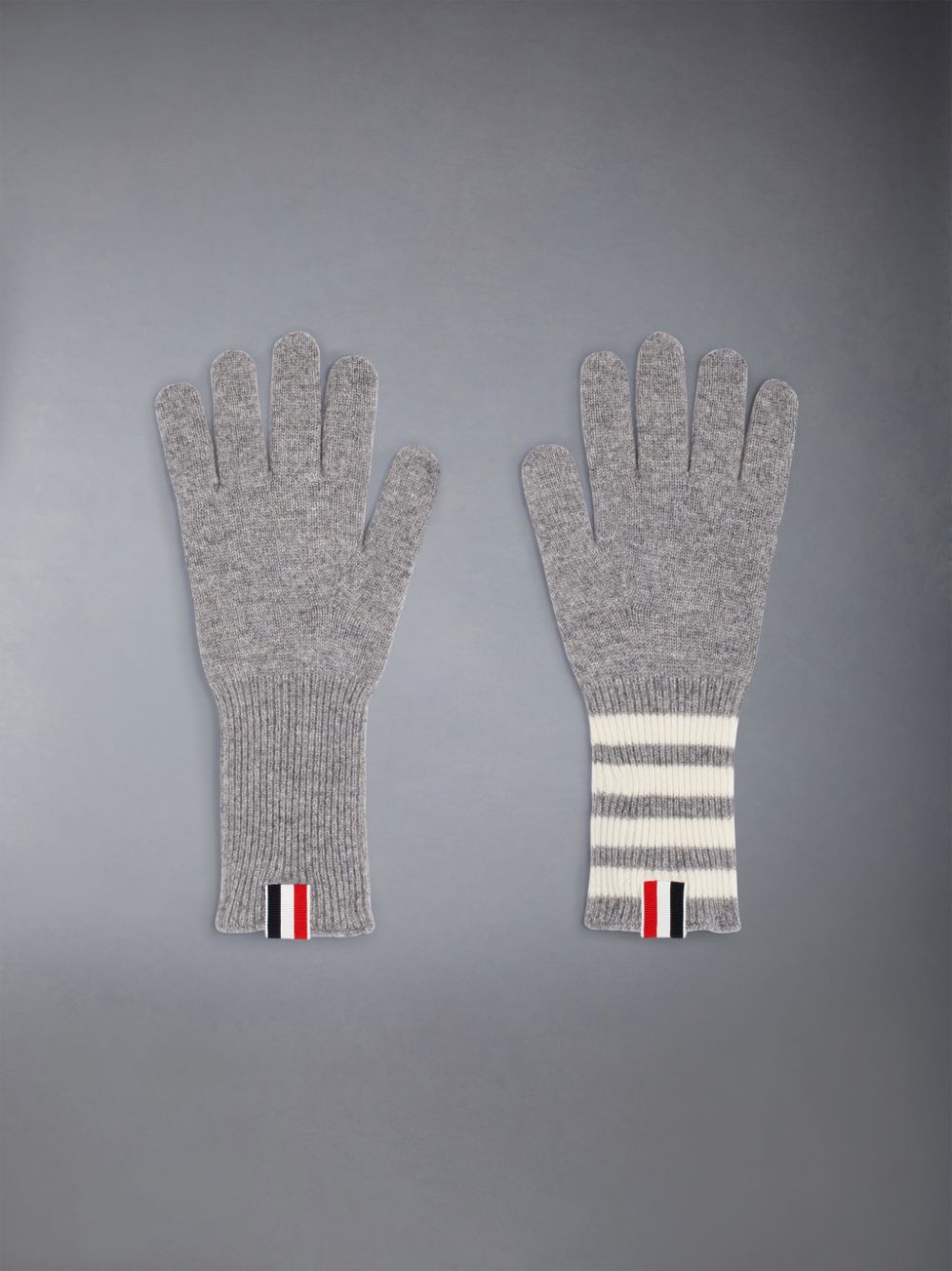 Guantes Thom Browne 4-Bar Cashmere Hombre Gris | RAD19W54592