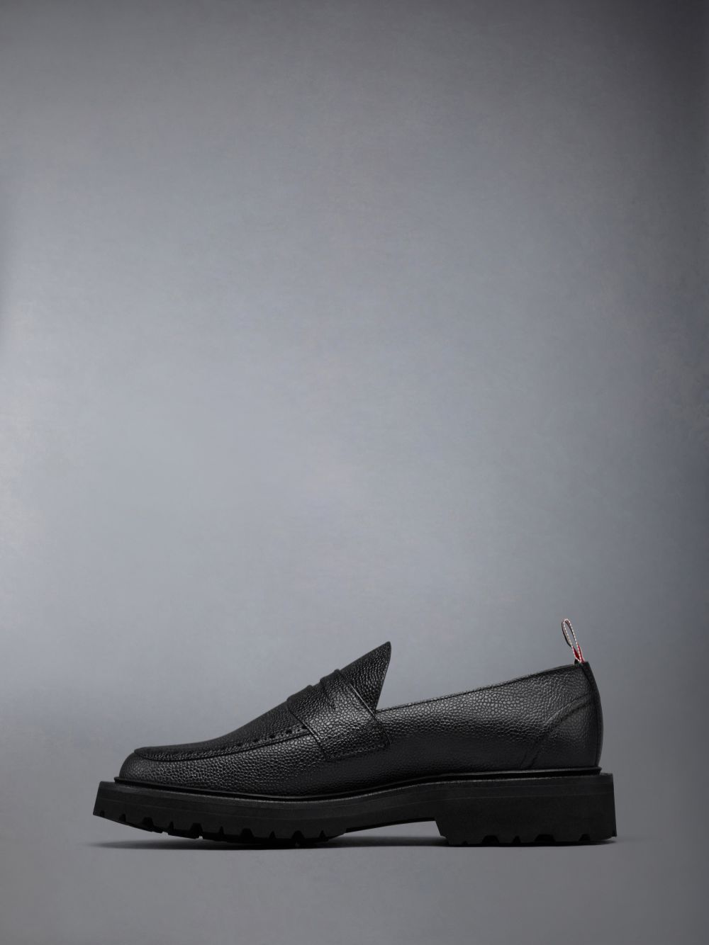 Mocasines Thom Browne Pebble Grain Leather Commando Sole Penny Mujer Negras | HYN53Q81250