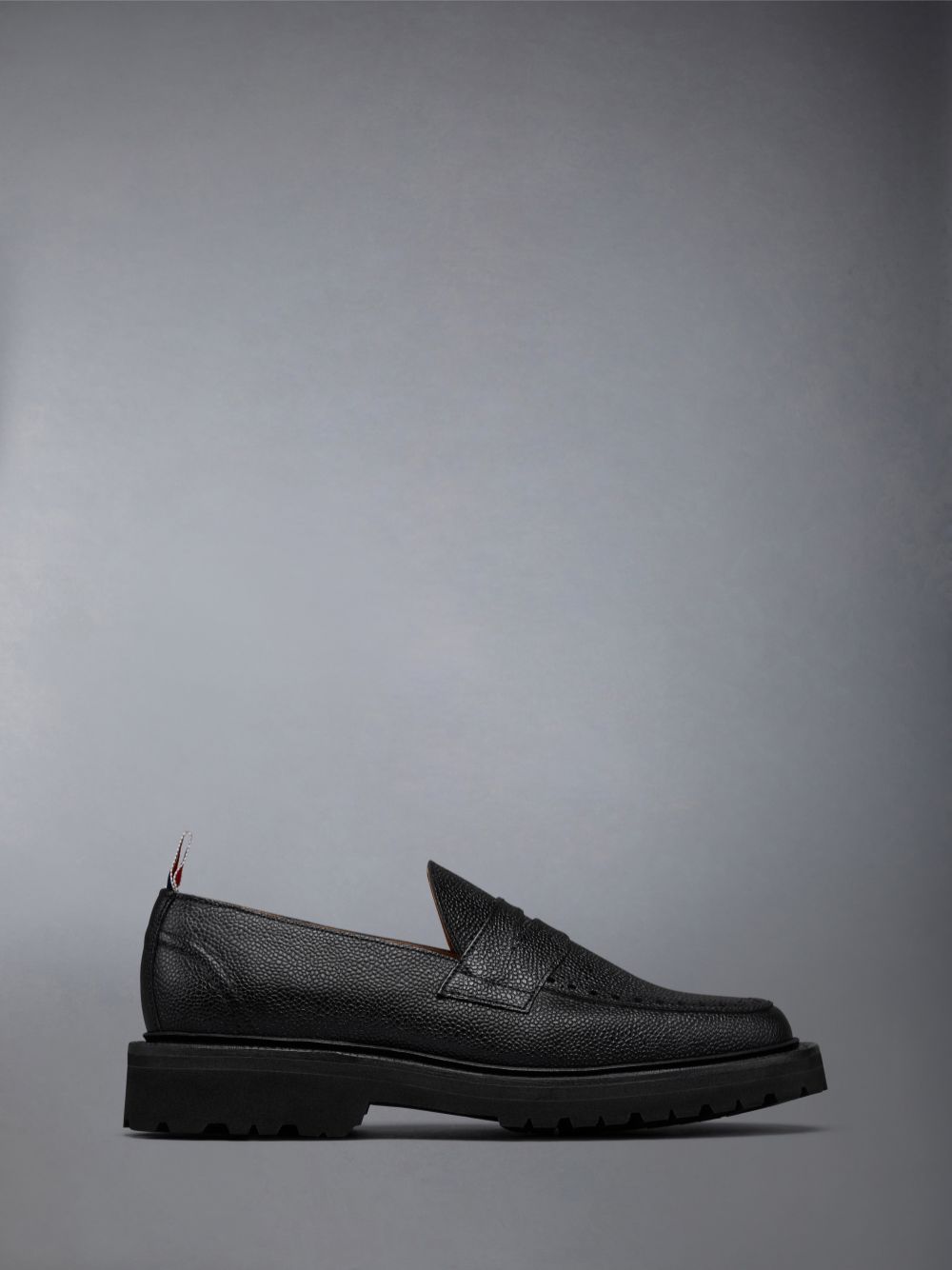 Mocasines Thom Browne Pebble Grain Leather Commando Sole Penny Mujer Negras | HYN53Q81250